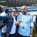 Noel Gallagher with Pep Guardiola