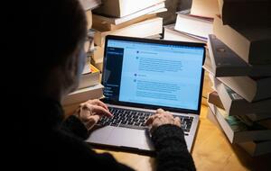 Person uses a chatbot