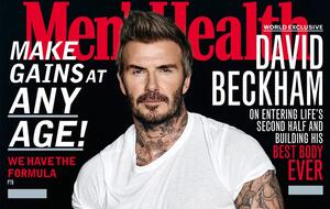 David Beckham on Men's Health UK cover