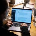 Person uses a chatbot