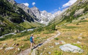 Mountain hiker in France