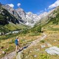 Mountain hiker in France