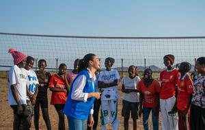 Yusra Mardini visited refugees in Kenya