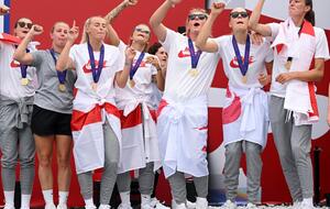 The Lionesses celebrate